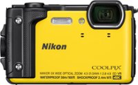 Front. Nikon - COOLPIX W300 16.0-Megapixel Waterproof Digital Camera - Yellow.