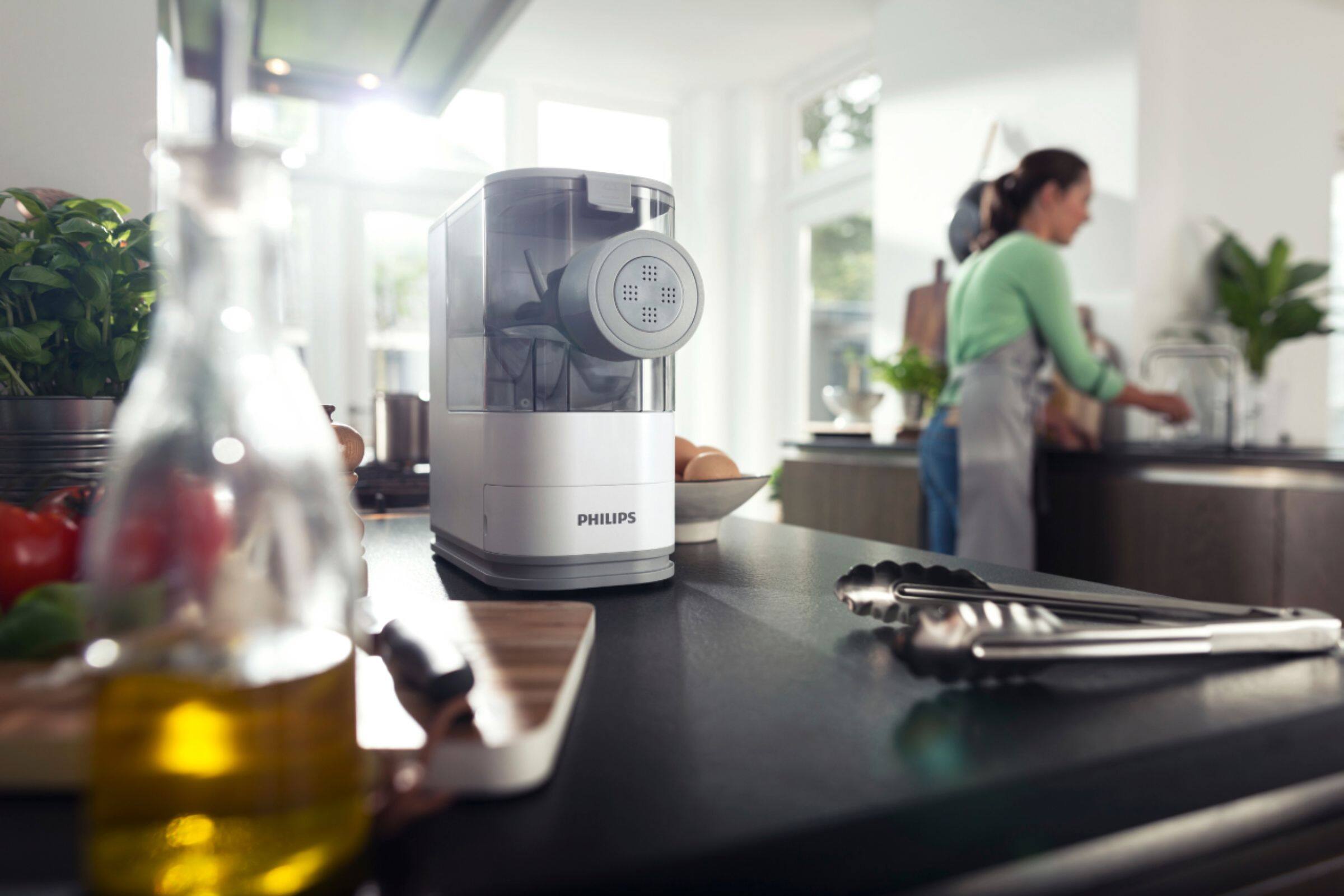 Alt View 19. Philips - Philips Compact Pasta and Noodle Maker, HR2370/05- White - White.