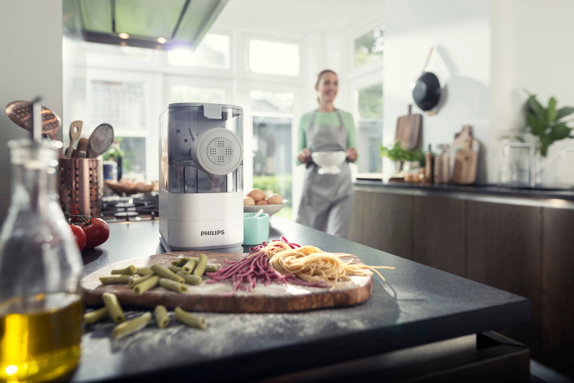 Alt View 20. Philips - Philips Compact Pasta and Noodle Maker, HR2370/05- White - White.