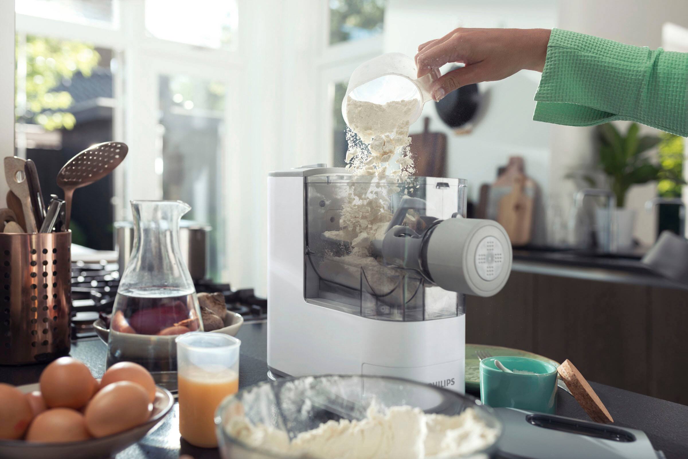 Alt View 24. Philips - Philips Compact Pasta and Noodle Maker, HR2370/05- White - White.