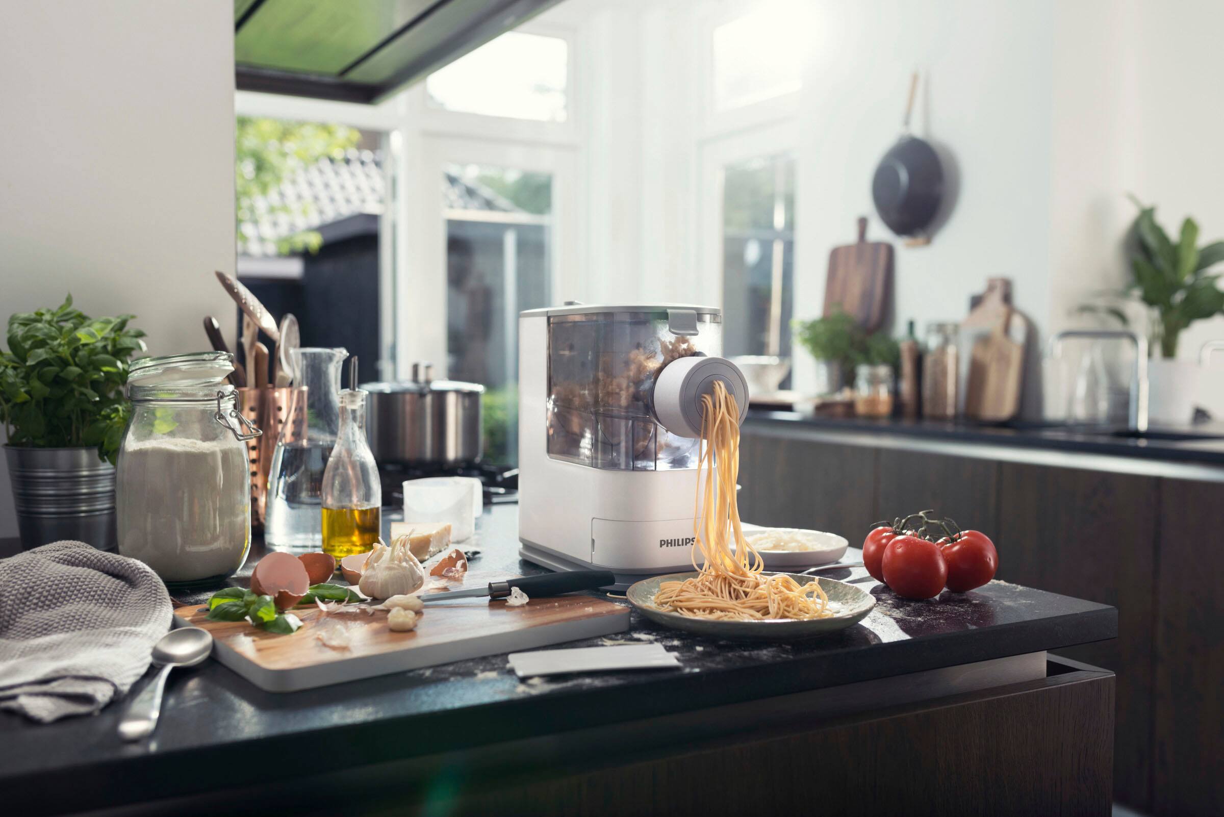 Alt View 25. Philips - Philips Compact Pasta and Noodle Maker, HR2370/05- White - White.
