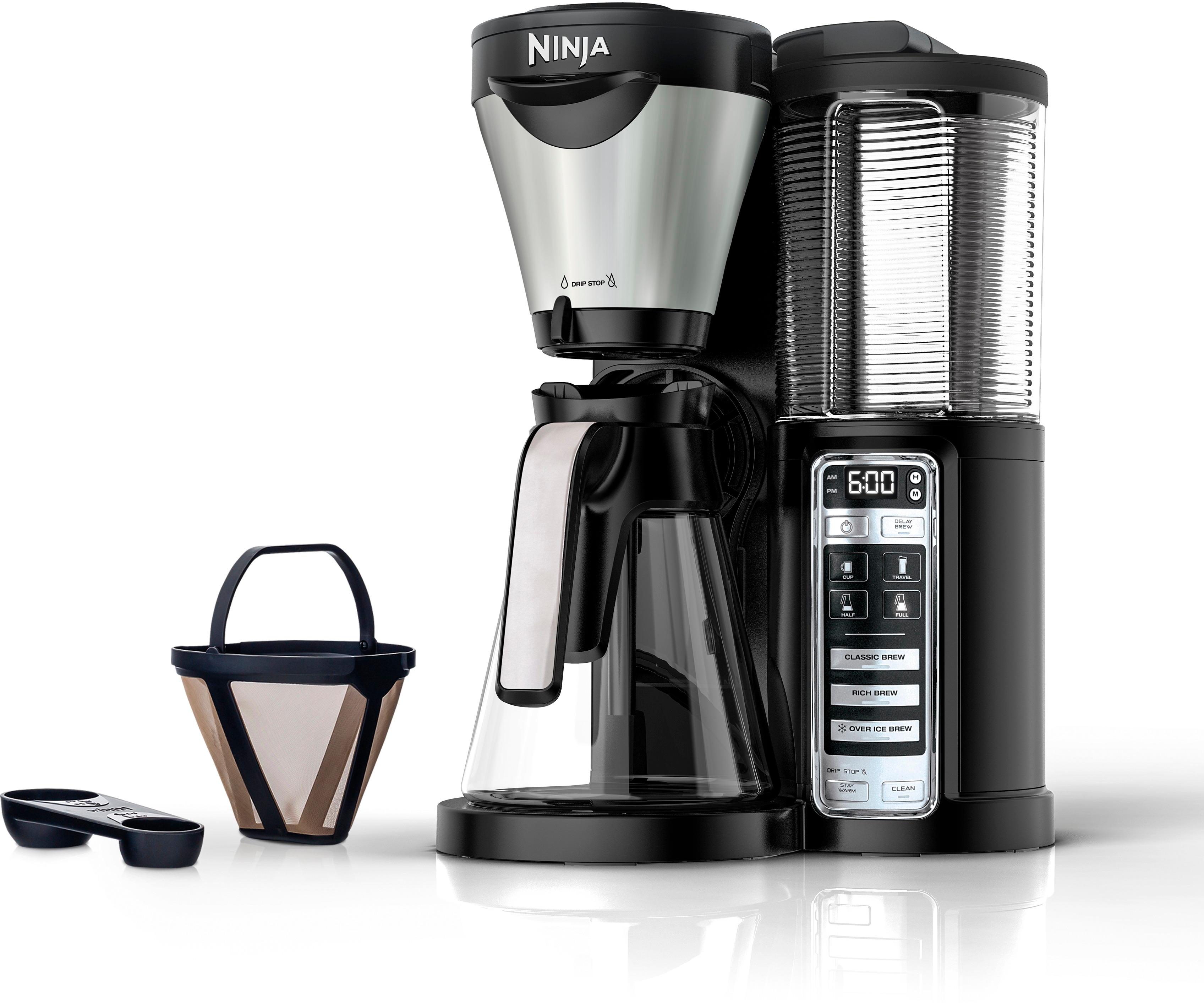 Best Buy: Ninja Coffee Brewer with 43 oz. Carafe Black/Stainless Steel Ninja Coffee Maker With Stainless Steel Carafe