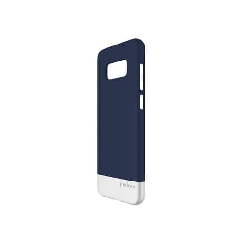Prodigee - Accent Case for Samsung Galaxy S8 - Silver/navy blue - Larger Front