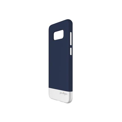 Prodigee - Accent Case for Samsung Galaxy S8+ - Silver/navy blue - Larger Front