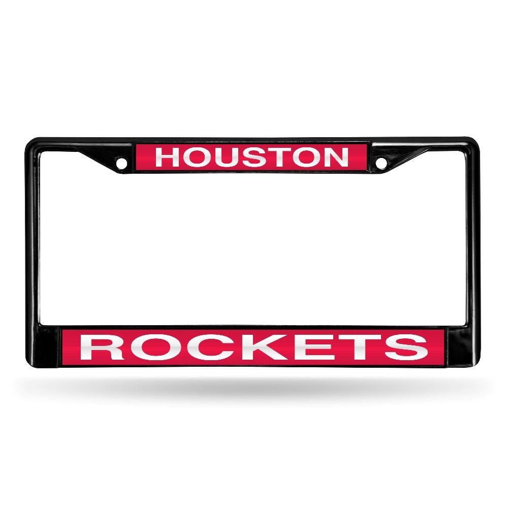 Houston Rockets NBA Black Metal Laser Cut License Plate Frame