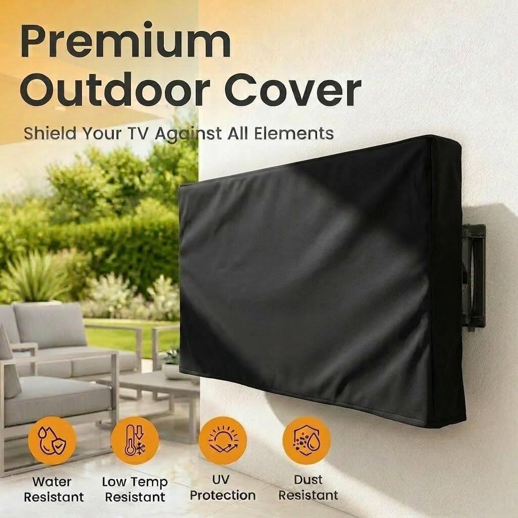 Premium Outdoor Cover  
Shield Your TV Against All Elements  

Water Resistant  
Low Temp Resistant  
UV Protection  
Dust Resistant