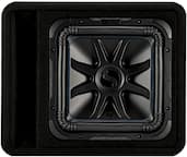 Front. KICKER - Solo-Baric L7S 12" 2-Ohm Loaded Subwoofer Enclosure - Black.