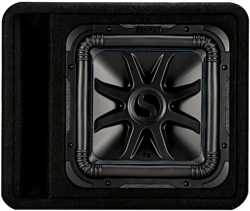 Front. KICKER - Solo-Baric L7S 12" 2-Ohm Loaded Subwoofer Enclosure - Black.
