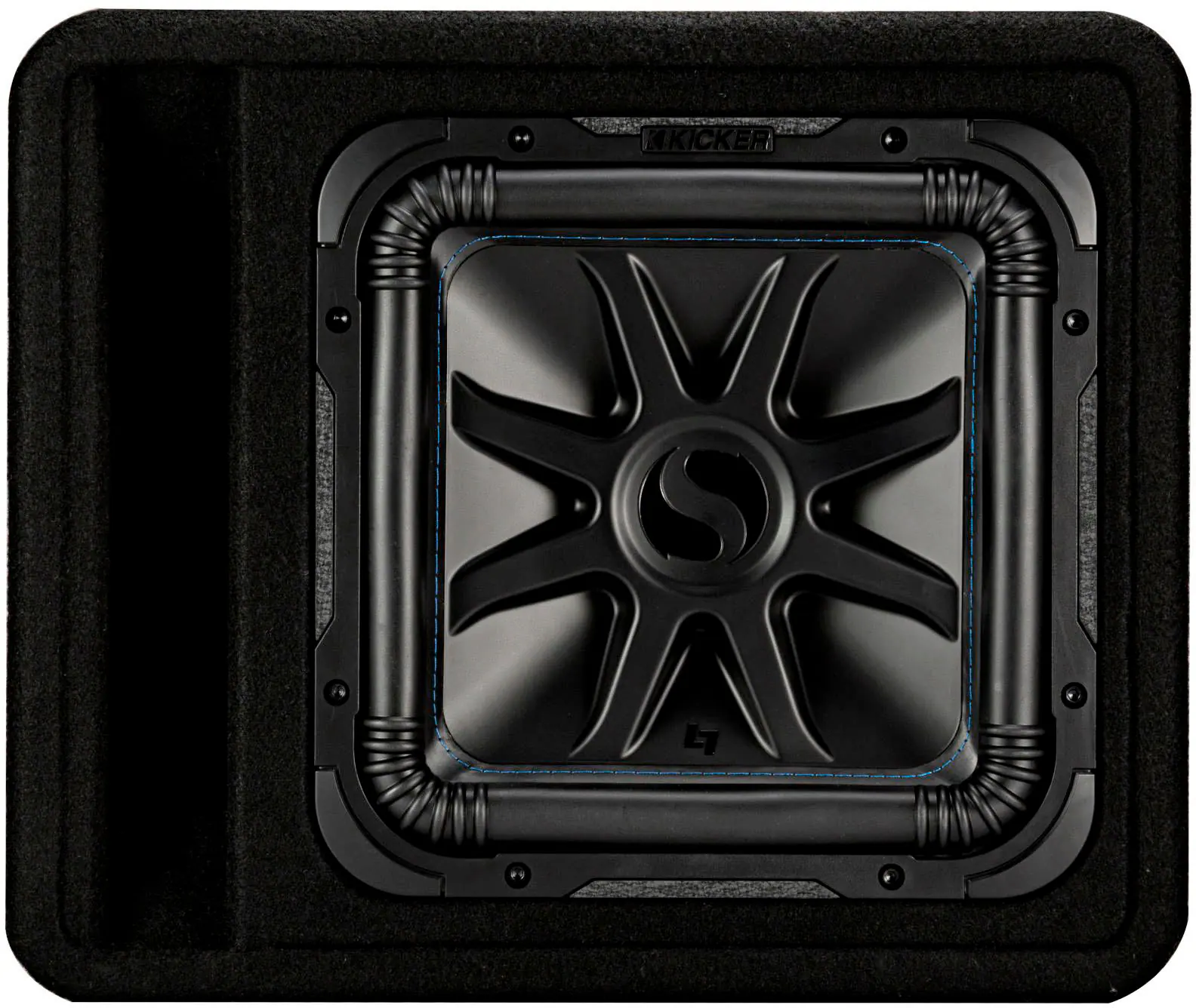 KICKER - Solo-Baric L7S 12" 2-Ohm Loaded Subwoofer Enclosure - Black
