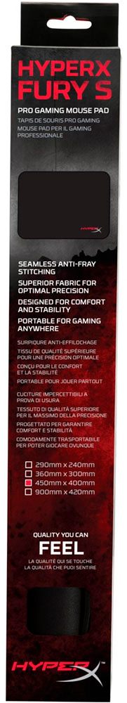 HyperX - FURY S Pro 4P4F9AA Gaming Mouse Pad (Large) - Black