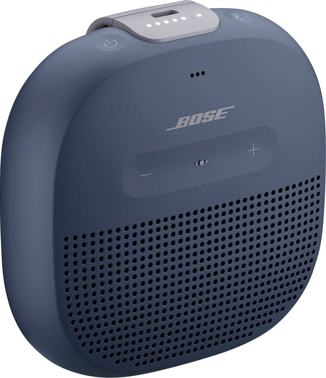Angle. Bose - SoundLink Micro Portable Bluetooth Speaker with Waterproof Design - Blue.