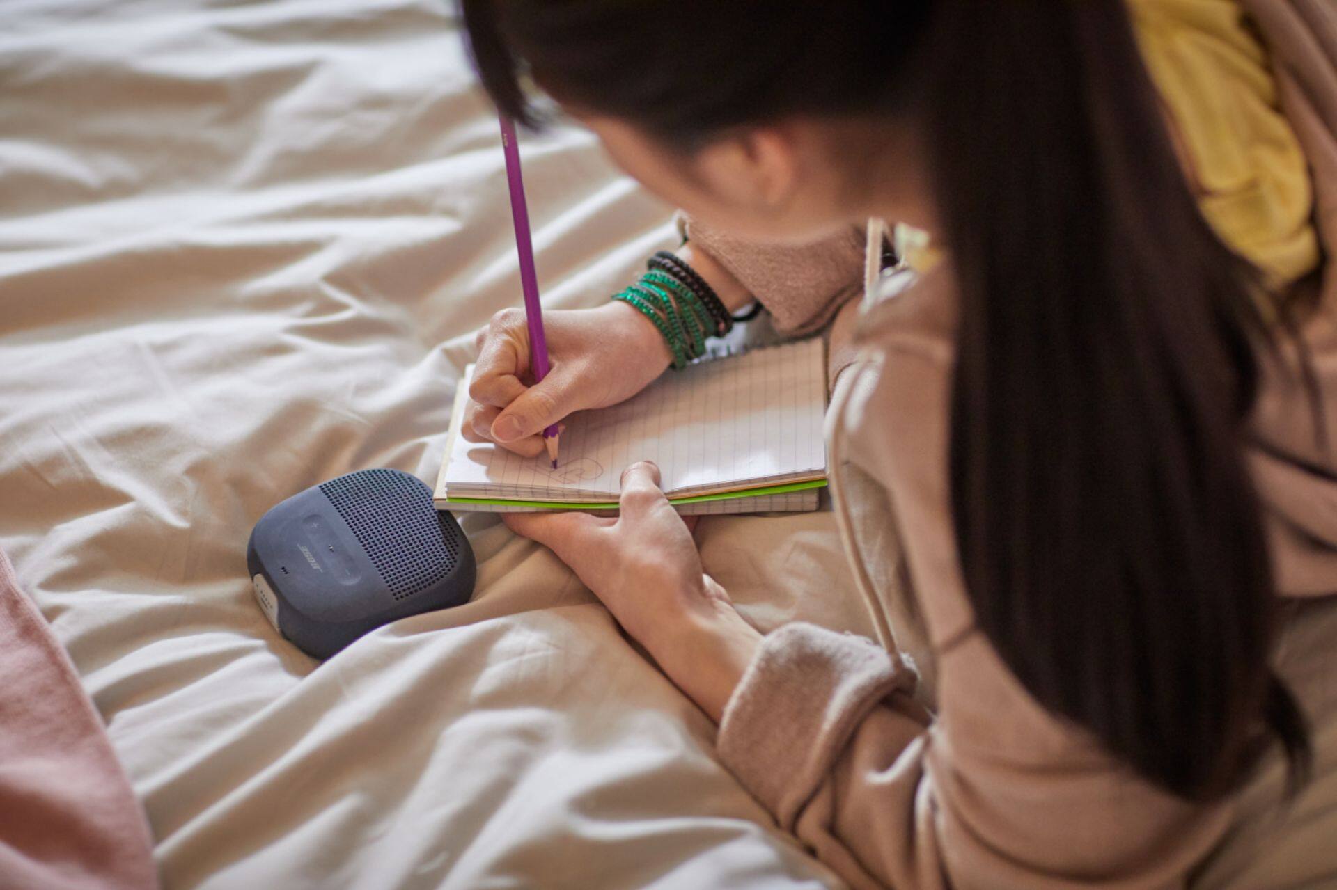 Alt View 21. Bose - SoundLink Micro Portable Bluetooth Speaker with Waterproof Design - Blue.