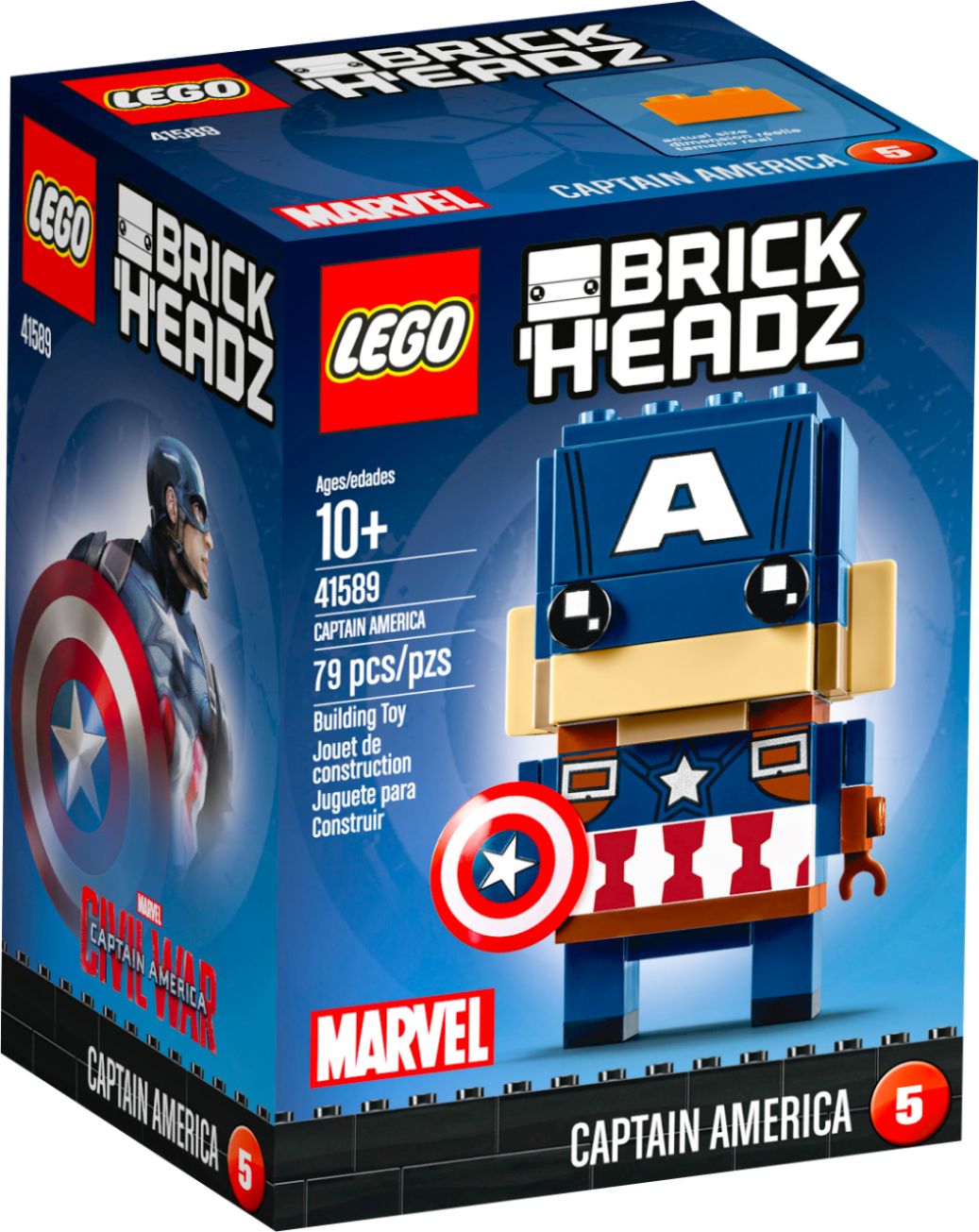 LEGO BrickHeadz Marvel Super Heroes Captain America Blue