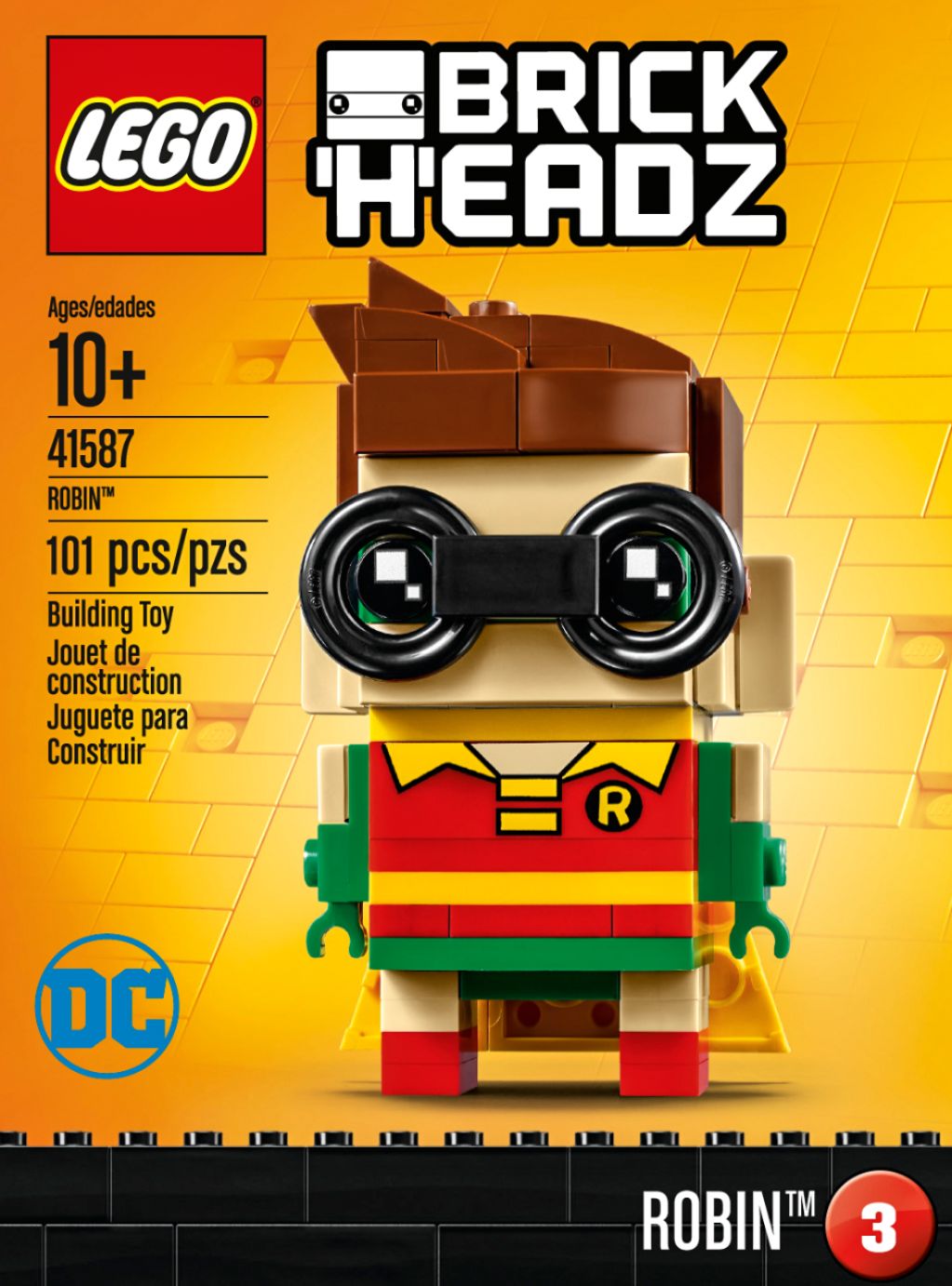 Dag Verbinding Vlek BrickHeadz The LEGO Batman Movie: Robin 41587 Red 6175560 - Best Buy