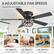 6 ADJUSTABLE FAN SPEEDS
Choose the wind speed
Speed 1-2
Low comfortable wind
Speed 3-4
Medium natural wind
Speed 5-6
High cooling air