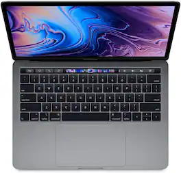 Apple - Refurbished Excellent - 13.3" MacBook Pro (2018, Space (Spanish Keyboard) - Gray