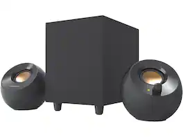 Creative Labs - Creative Pebble Plus 2.1 USB Speakers with Subwoofer, 8W RMS for PC/Laptop - Black