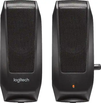 Front. Logitech - S120 Speakers (2-Piece) - Black.