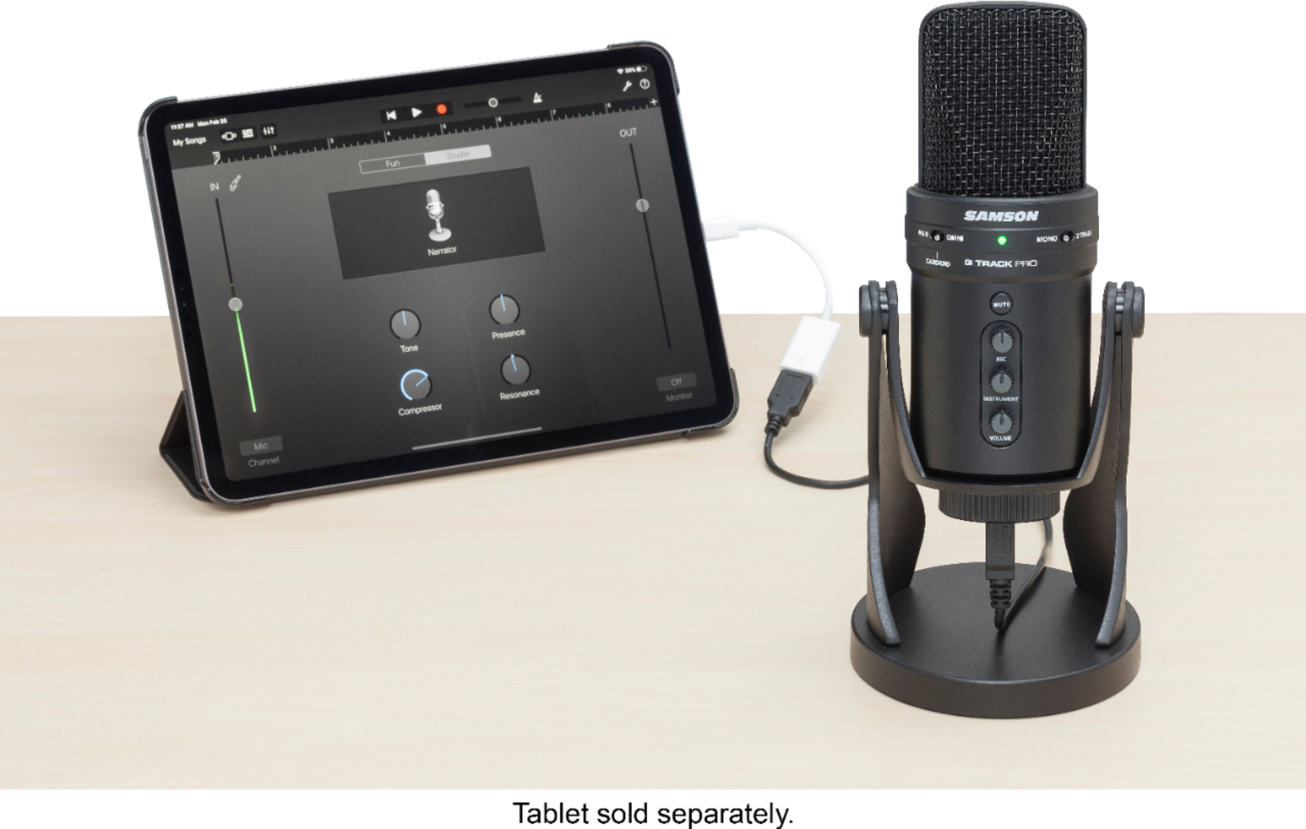 SAMSON G-Track Pro Studio USB Podcast Microphone Mic+Built in Audio  Interface
