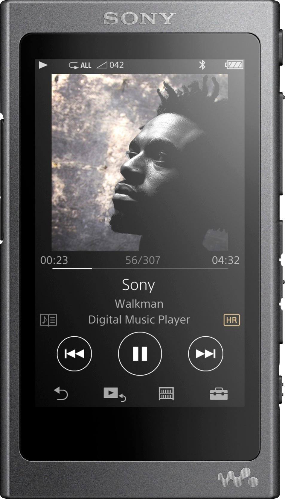 Sony - Walkman NW-A35 Hi-Res 16GB* MP3 Player - Charcoal black - Larger Front
