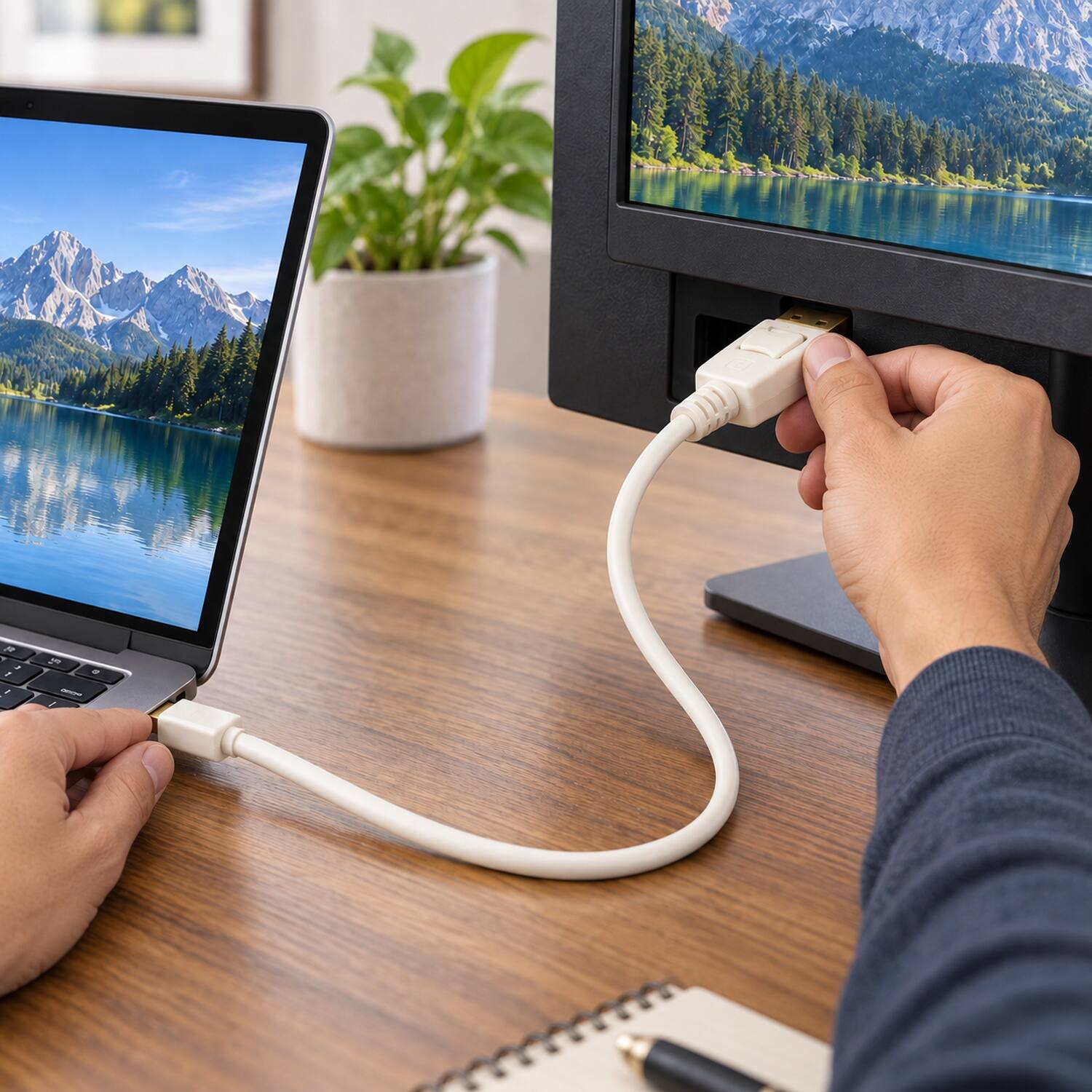 Back. Sanoxy - 6ft Mini DisplayPort to DisplayPort Cable 32AWG - White.