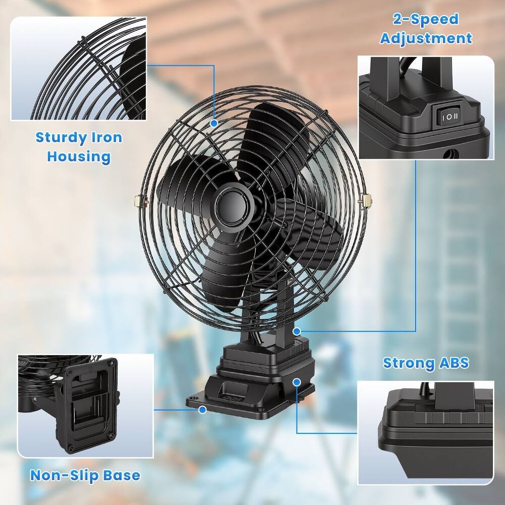 2-Speed Adjustment  
Sturdy Iron Housing  
Strong ABS  
Non-Slip Base
