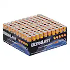 Front. UltraLast - Alkaline AAA Batteries (100-Pack) - Gold.