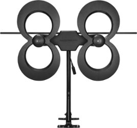 Antennas Direct - ClearStream 4MAX Indoor/Outdoor UHF/VHF HDTV Antenna - Black - Front_Zoom