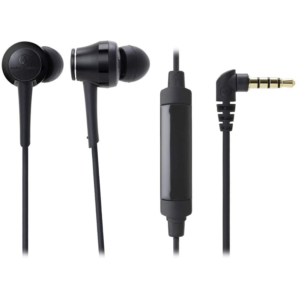 Best Buy AudioTechnica ATHCKR70iSBK InEar Headphones Black AUD