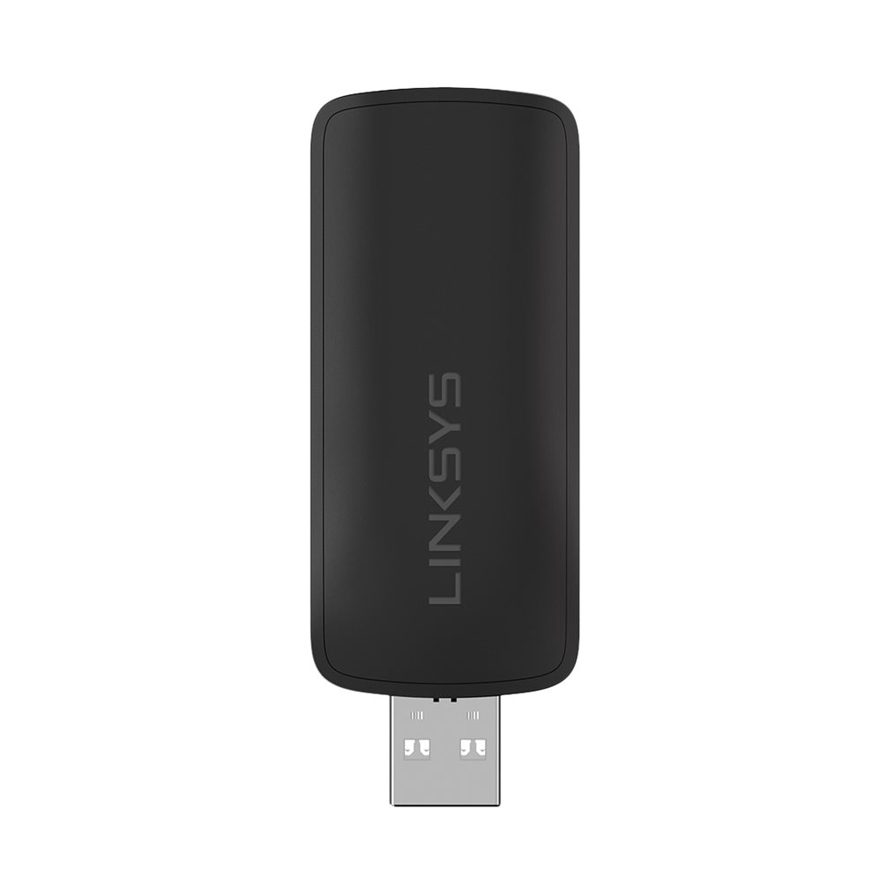 Linksys - Dual-Band AC USB Network Adapter - Black