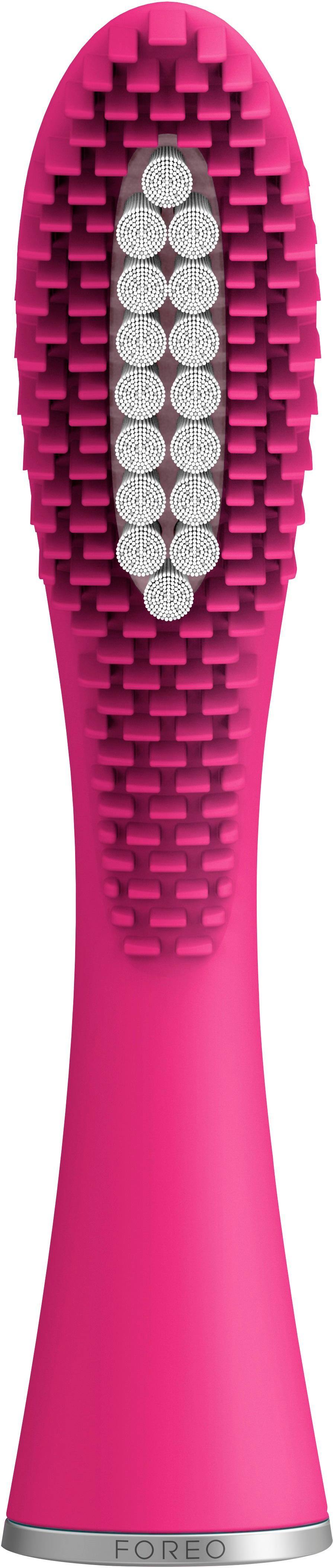 Angle. FOREO - Hybrid Replacement Brush Head - Wild Strawberry.