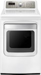 Front Standard. Samsung - 7.4 Cu. Ft. 13-Cycle Steam Gas Dryer - White.