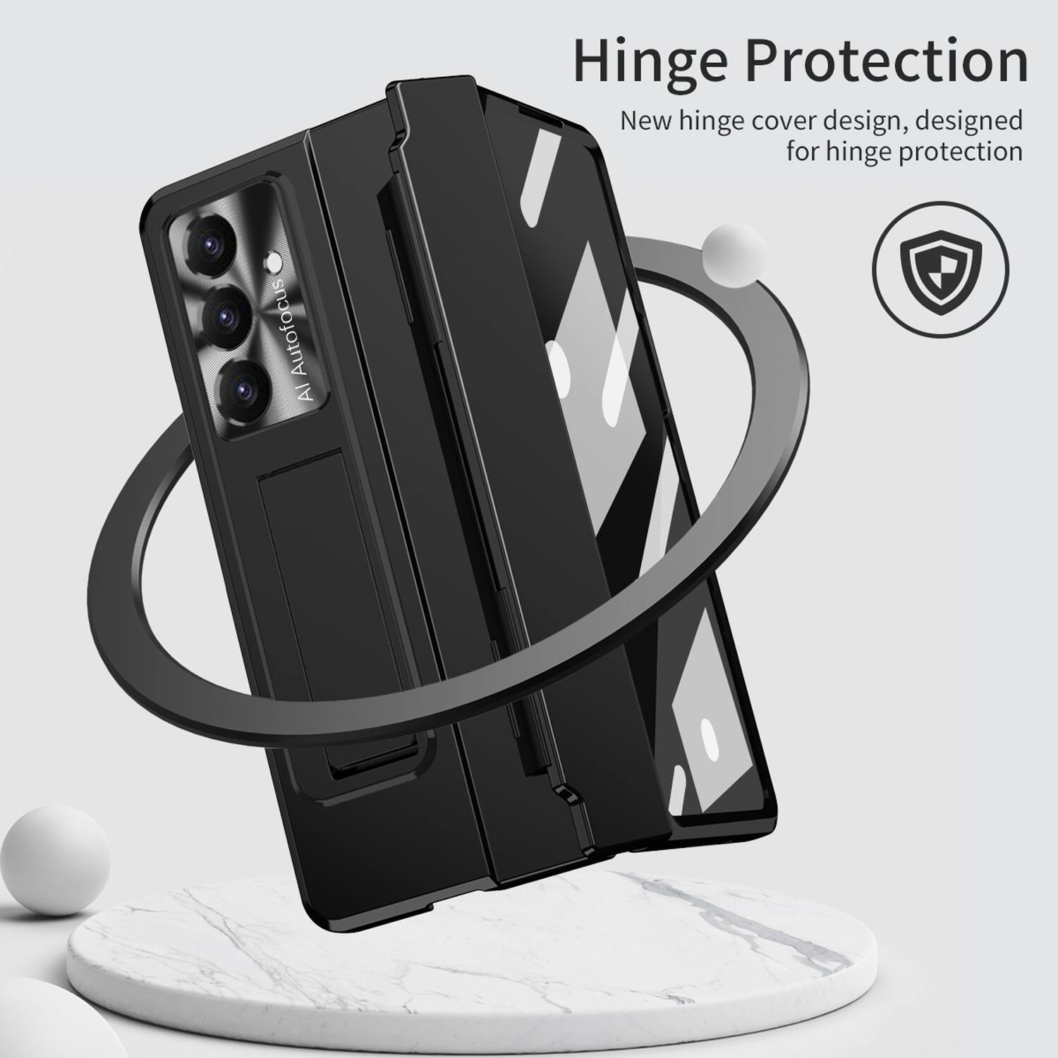 Hinge Protection  
New hinge cover design, designed for hinge protection