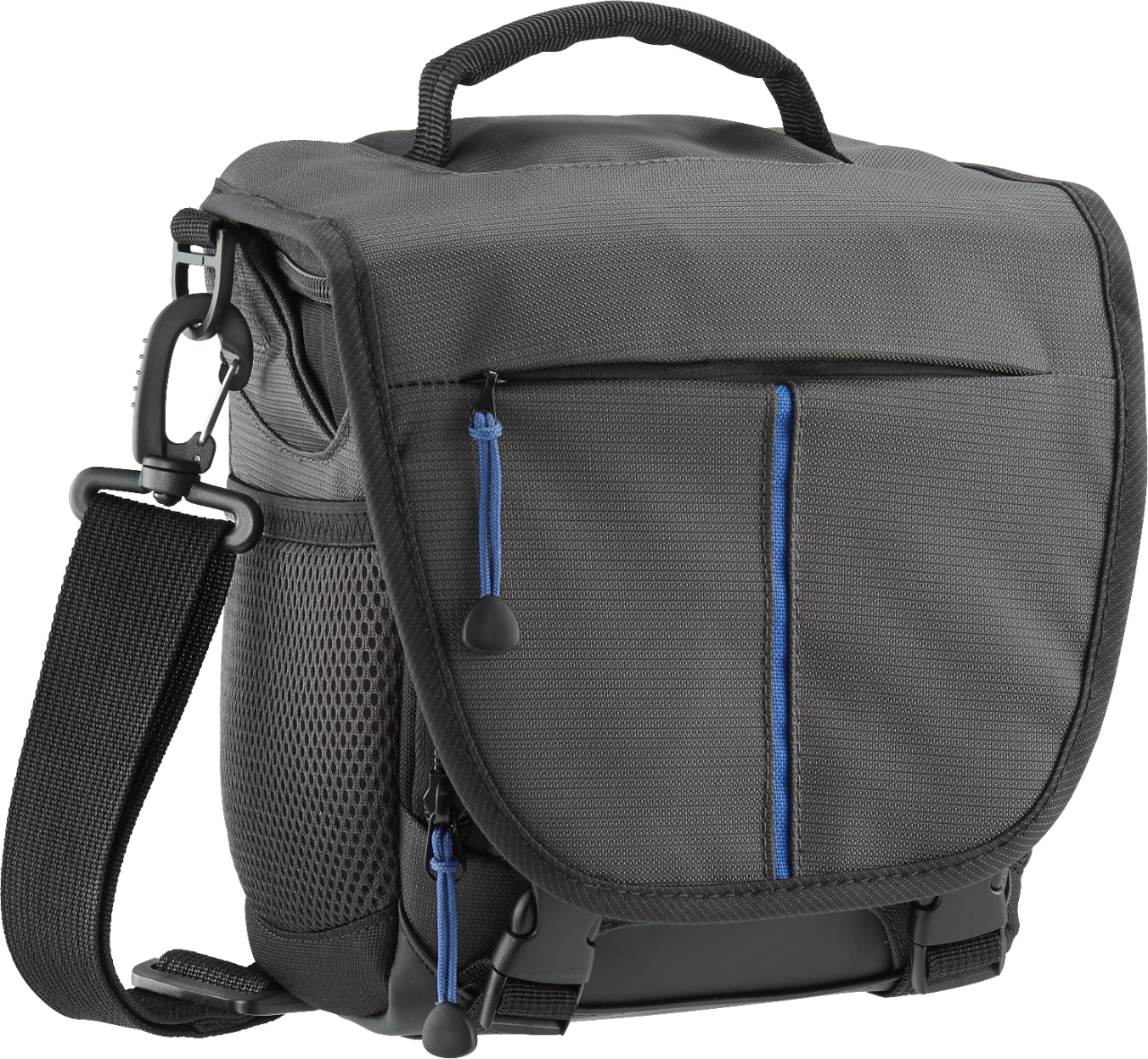 Best Buy: Insignia™ Medium Camera Shoulder Bag Blue/dark gray NS-DMBBG18