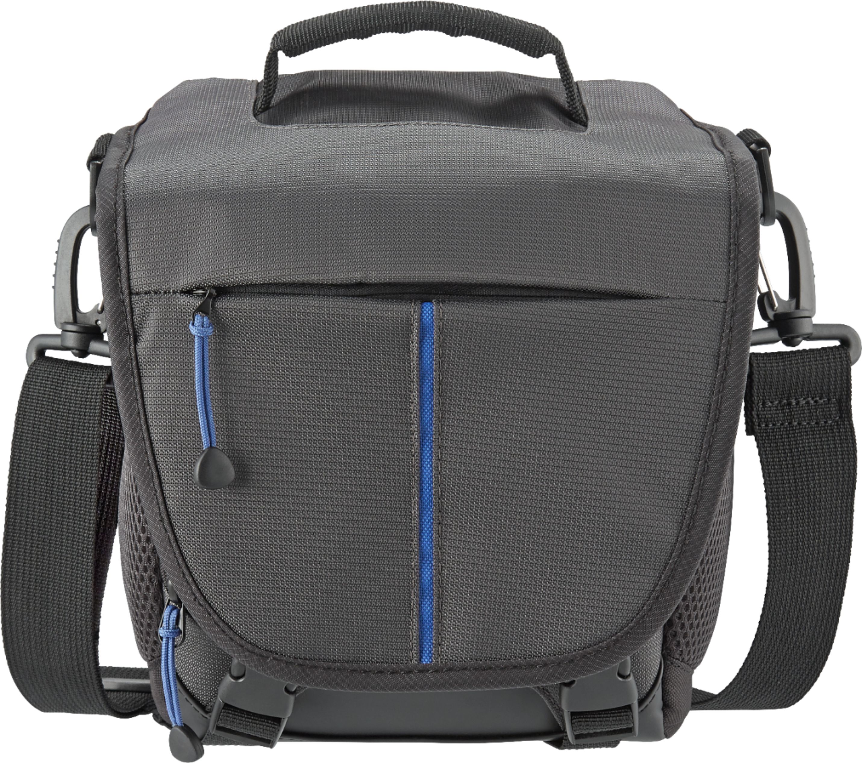 Best Buy: Insignia™ Medium Camera Shoulder Bag Blue/dark gray NS-DMBBG18