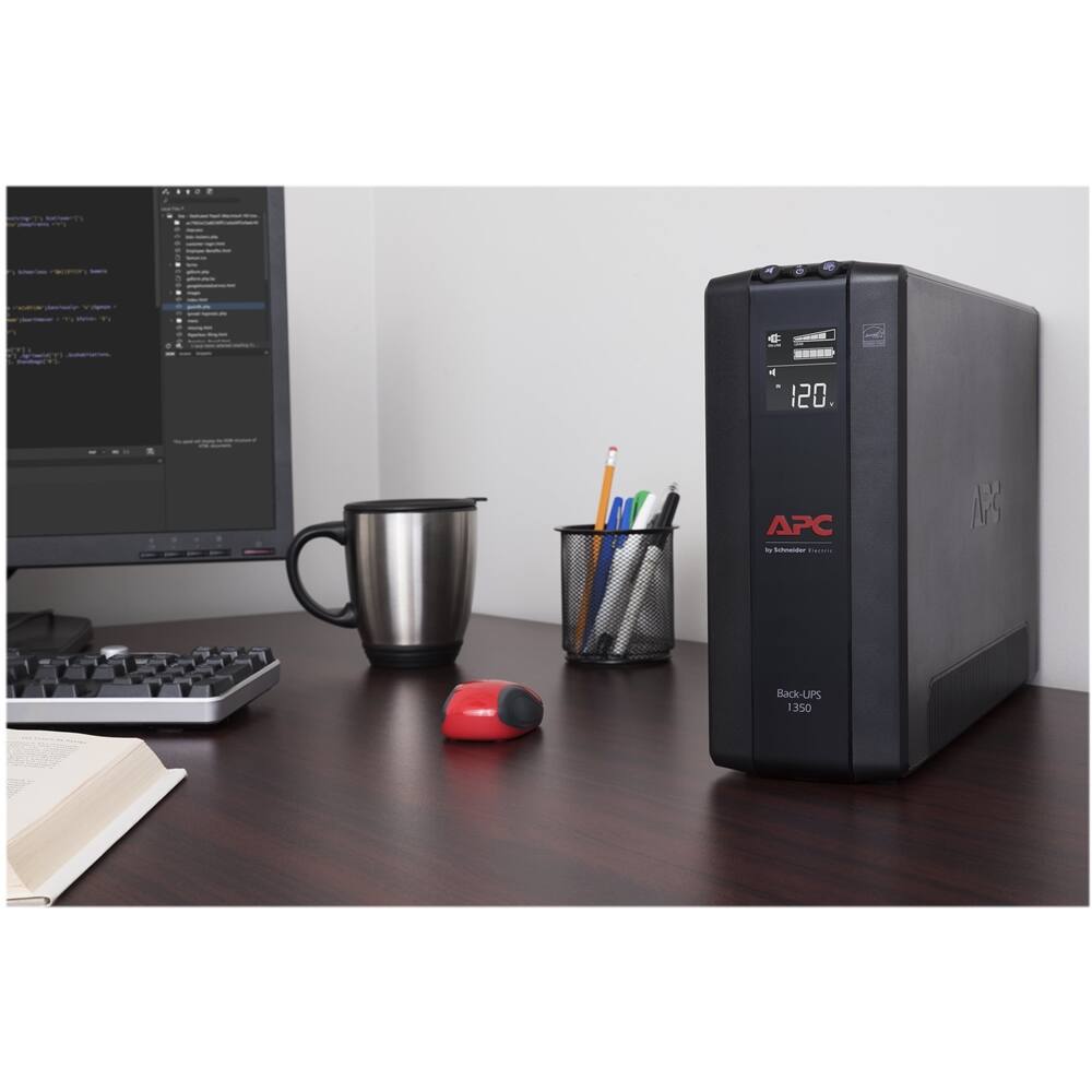 Alt View 14. APC - Back-UPS Pro 1350VA Battery Back-Up System.