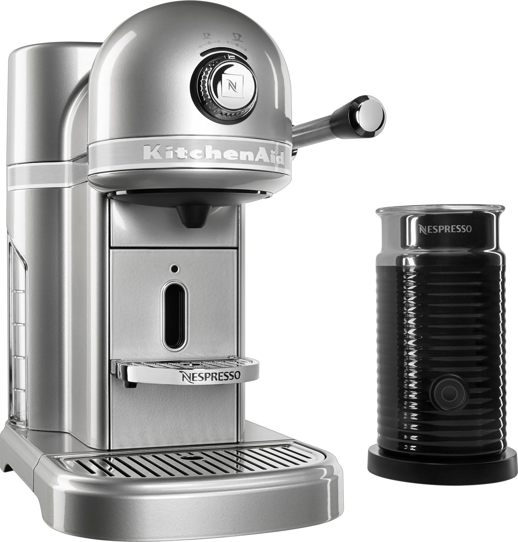 KitchenAid KES0504SR Nespresso Espresso Maker/Coffee Maker/Milk Frother  Sugar pearl silver KES0504SR - Best Buy