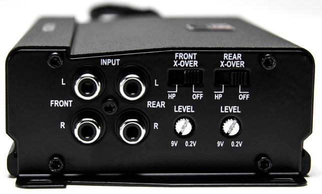 Back View: Pioneer - 4-Channel - Class D, 400w Max Power - Compact Bridgeable Amplifier - Black