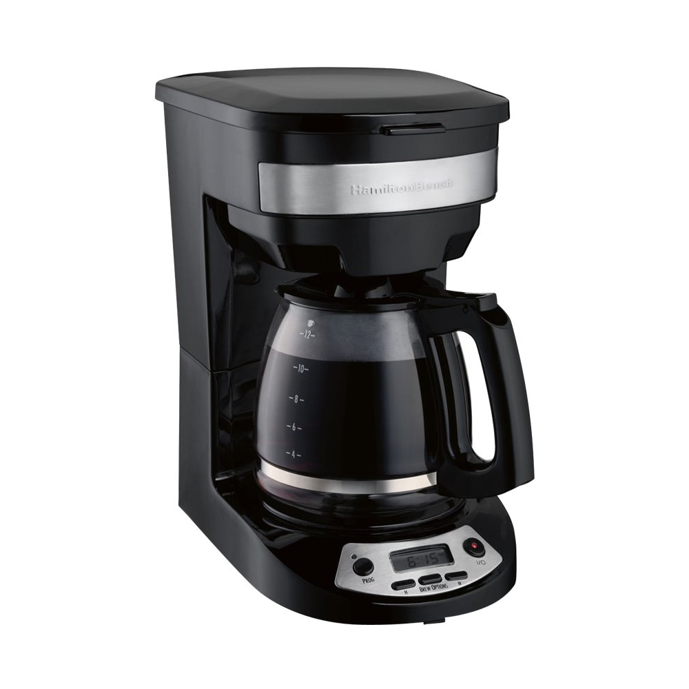 Hamilton Beach - 12-Cup Coffeemaker - Black/silver