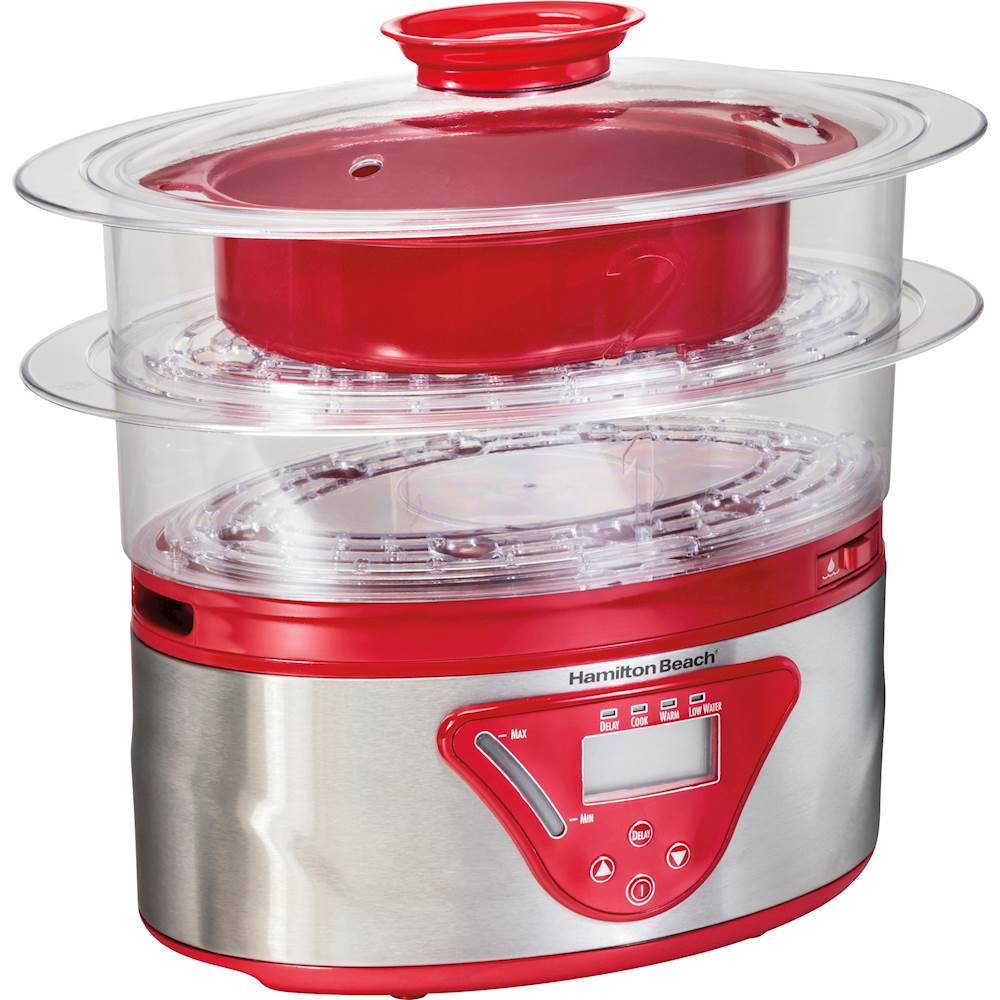 Best Buy: Hamilton Beach 5.5-Quart Digital Steamer Red 37520