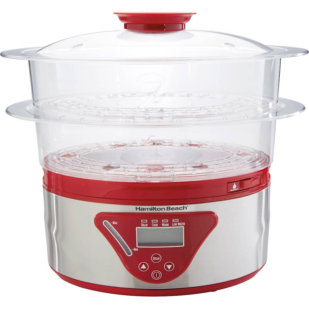 Best Buy: Hamilton Beach 20-Cup Rice Cooker and Food Steamer Red