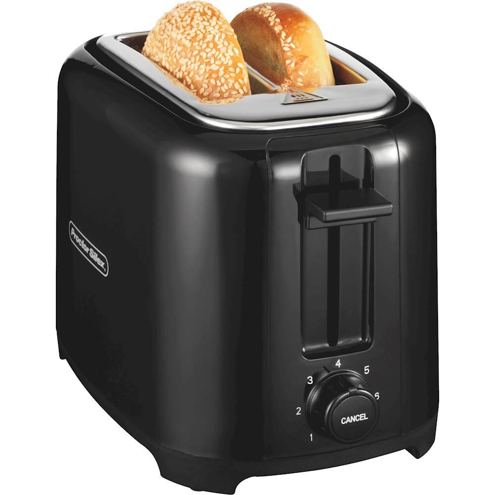 Proctor Silex 2Slice WideSlot Toaster Black 22215 Best Buy