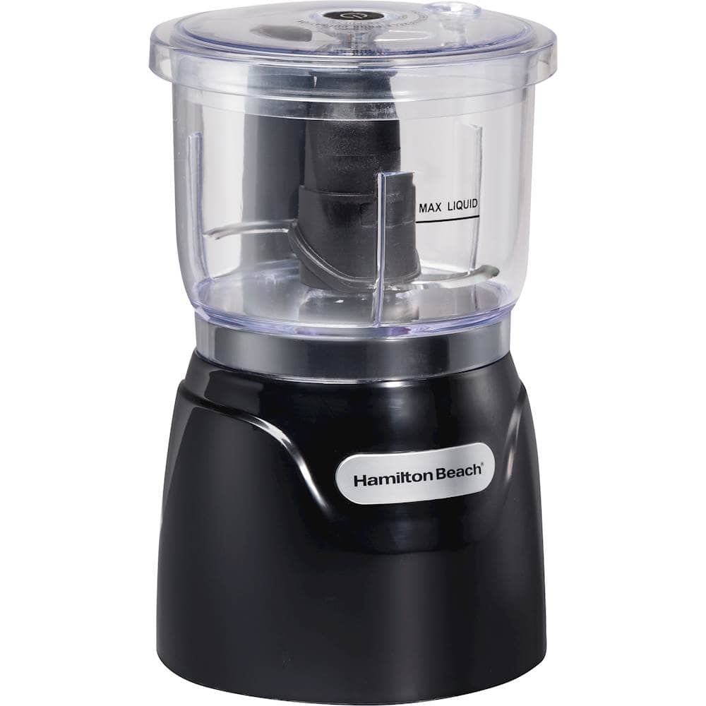 Hamilton Beach - Stack & Press 3-Cup Food Chopper - Black - Front_Zoom