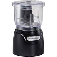 Hamilton Beach - Stack & Press 3-Cup Food Chopper - Black - Front_Zoom