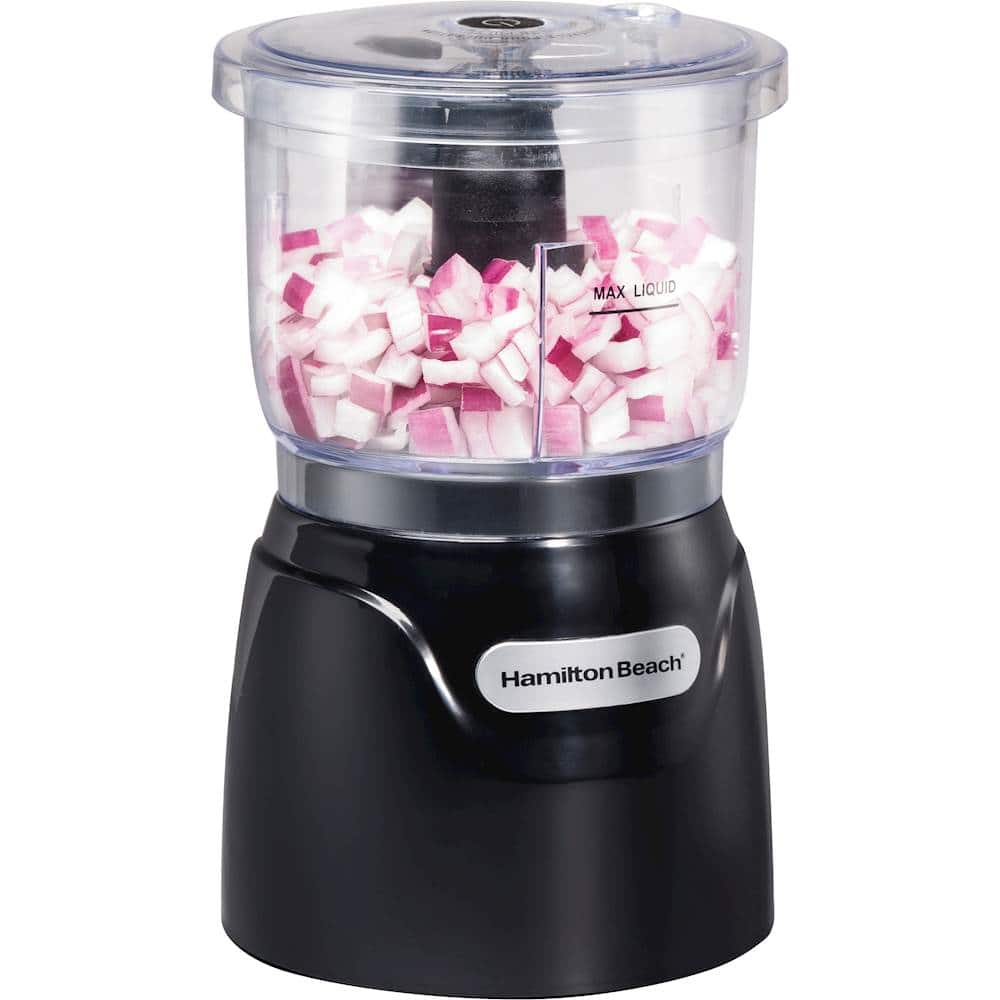 Alt View 11. Hamilton Beach - Stack & Press 3-Cup Food Chopper - Black.