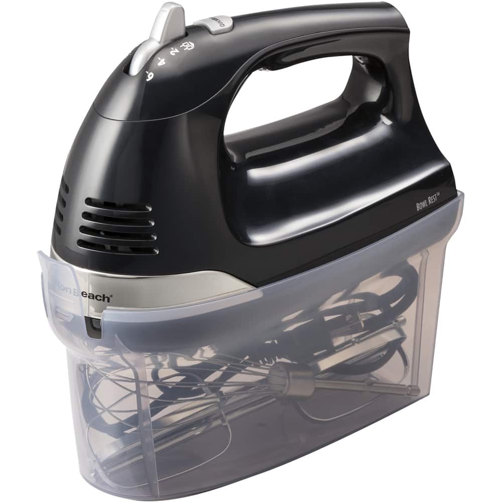 Angle. Hamilton Beach - 6-Speed Hand Mixer - Black.