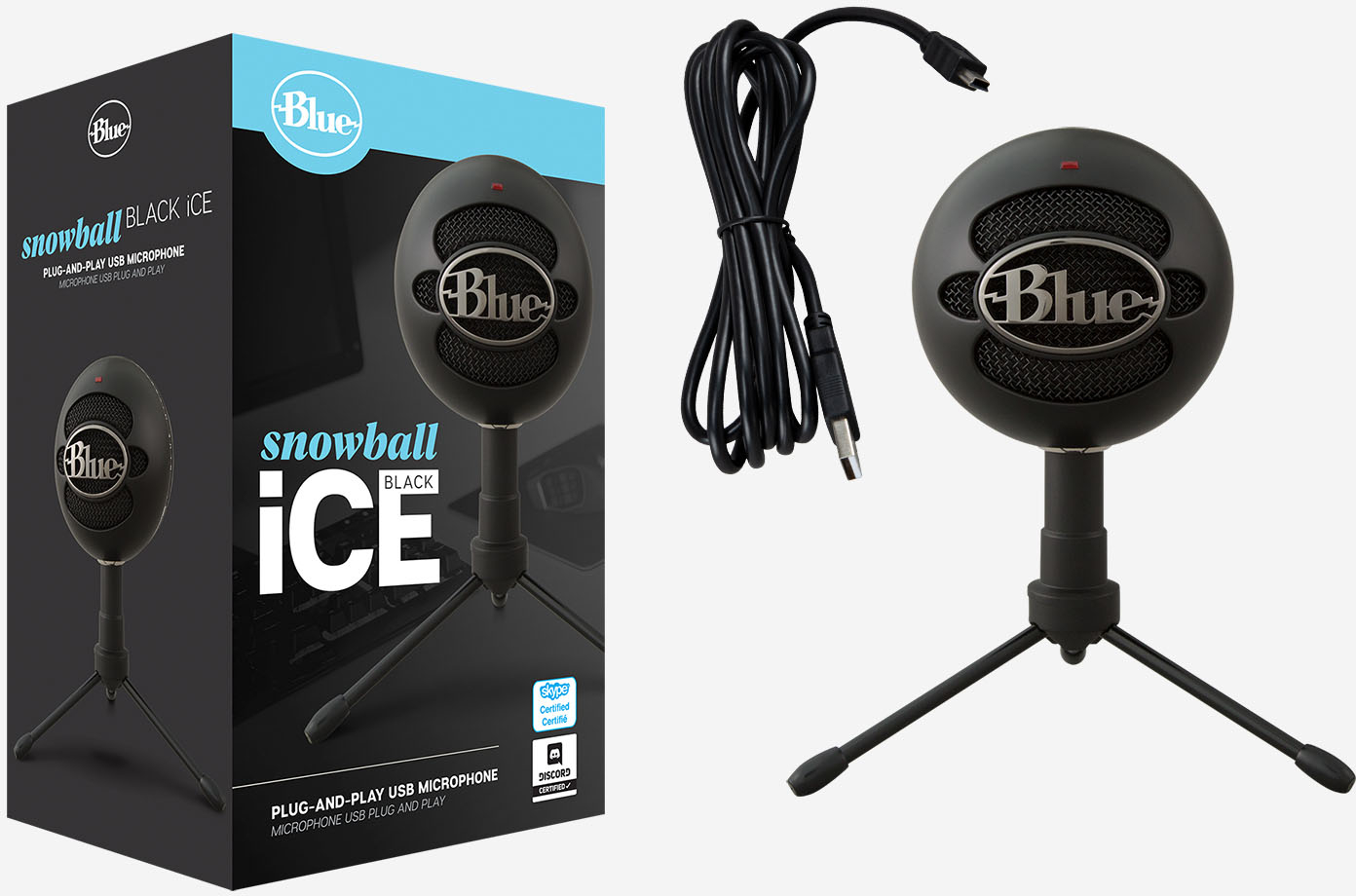 sort Lækker Afskrække Blue Microphones Snowball iCE Wired Cardioid USB Plug 'n Play Microphone  988-000067 - Best Buy