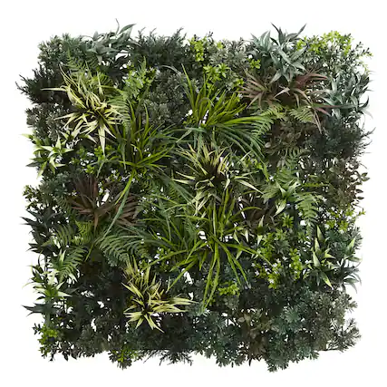 Front. BreeBe - 3' x 3' Greens & Fern Wall Panel UV Resist (Indoor/Outdoor) - Multicolor 1.