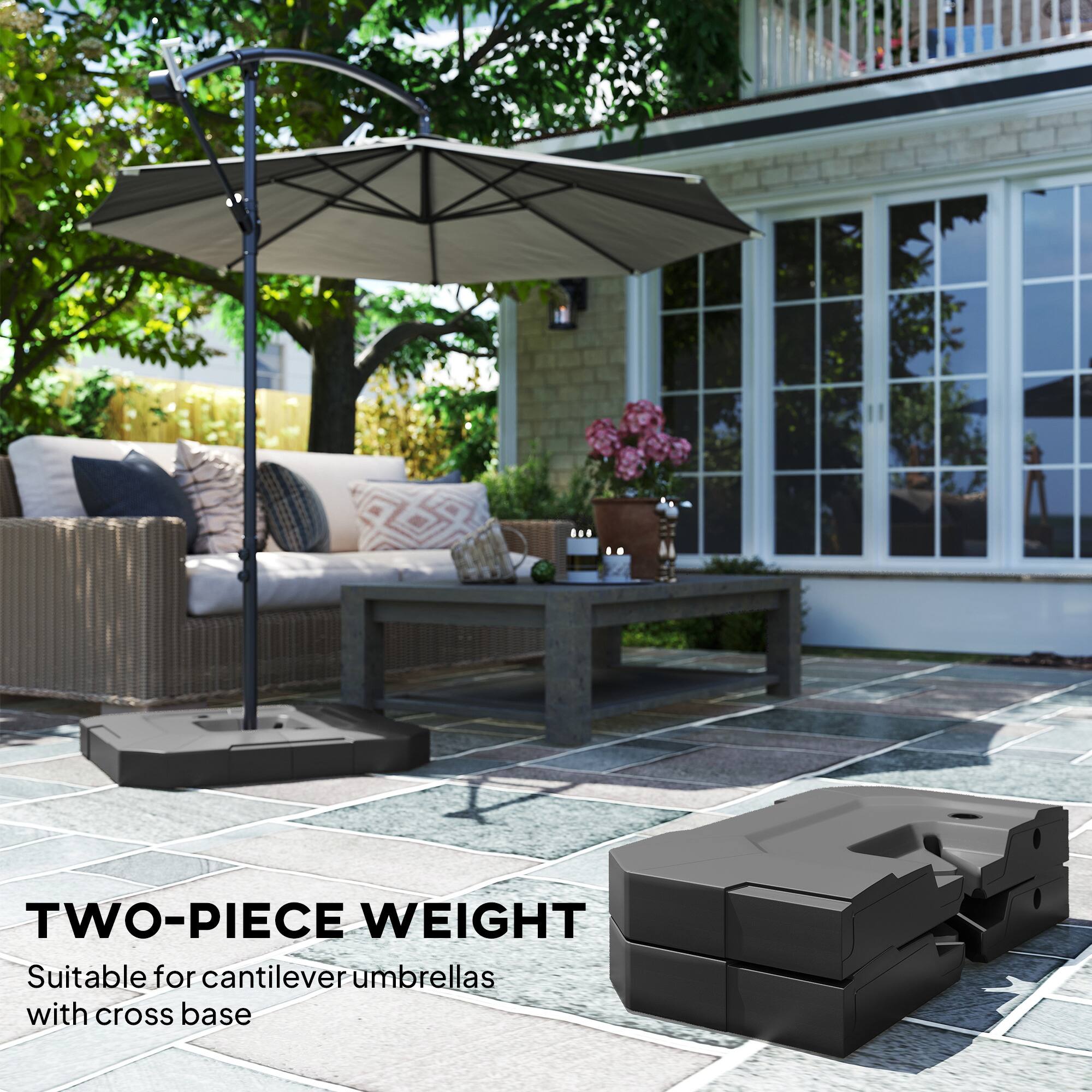TWO-PIECE WEIGHT  
Suitable for cantilever umbrellas with cross base