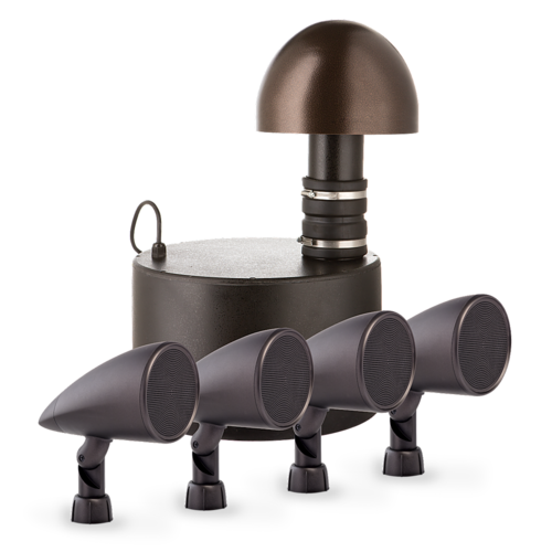 Left. MartinLogan - Outdoor Living 4" Passive Outdoor Speaker System - Dark bronze.